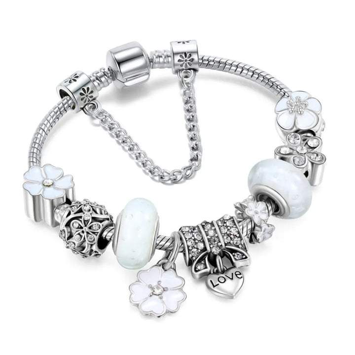 Charm-Armband mit floralem Muster – Elegantes Geschenk