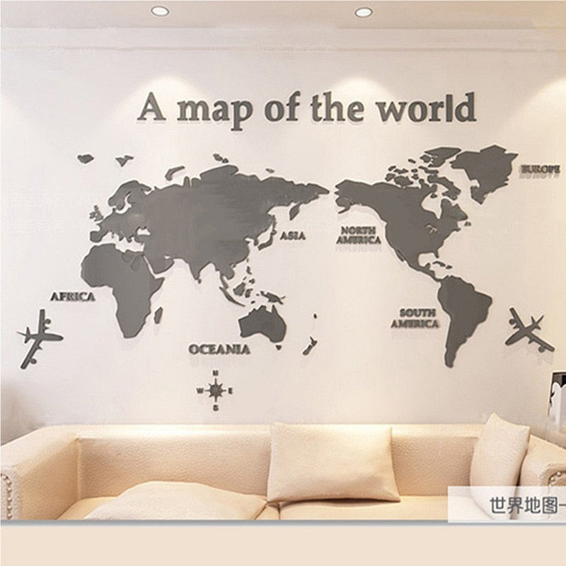Globe Vision Weltkarte Aufkleber | Karnz
