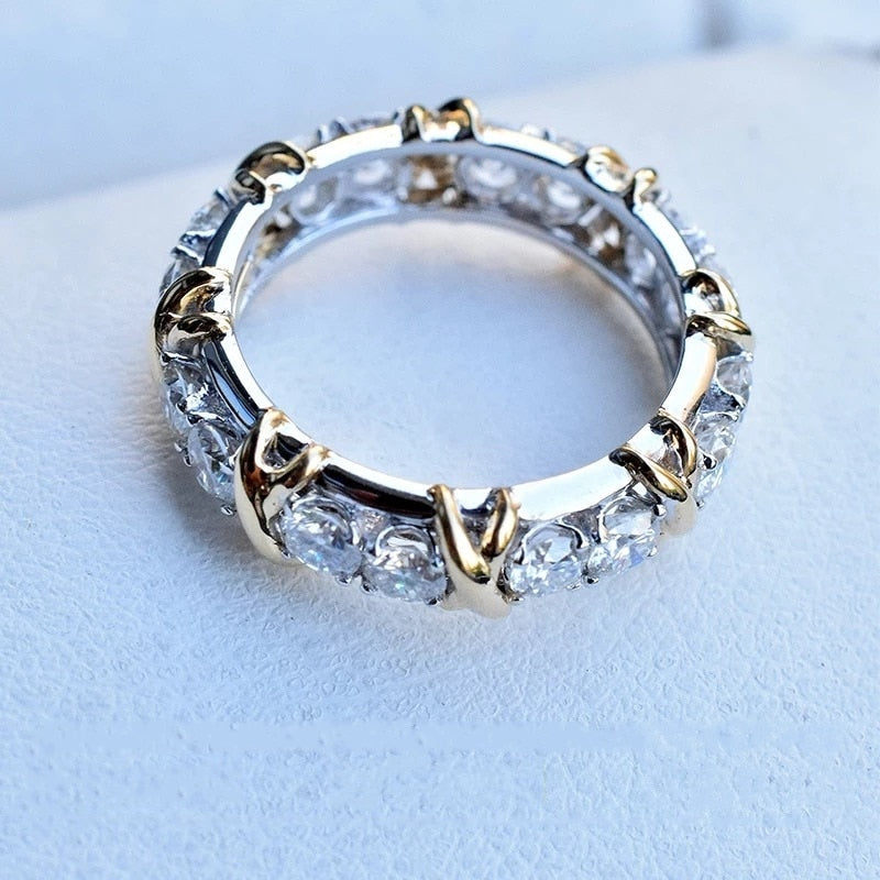 Karnz | Handgemachter Kreativer Ewigkeit Zirkonring