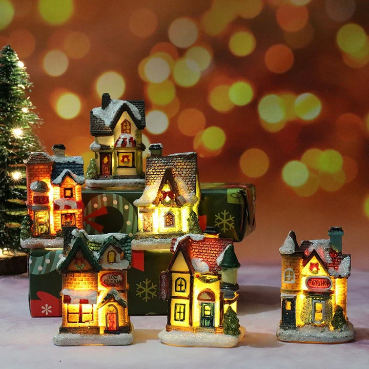 LED Weihnachtsdekoration mit Batterie – Beleuchtetes Dekohaus für festliche Atmosphäre | Karnz