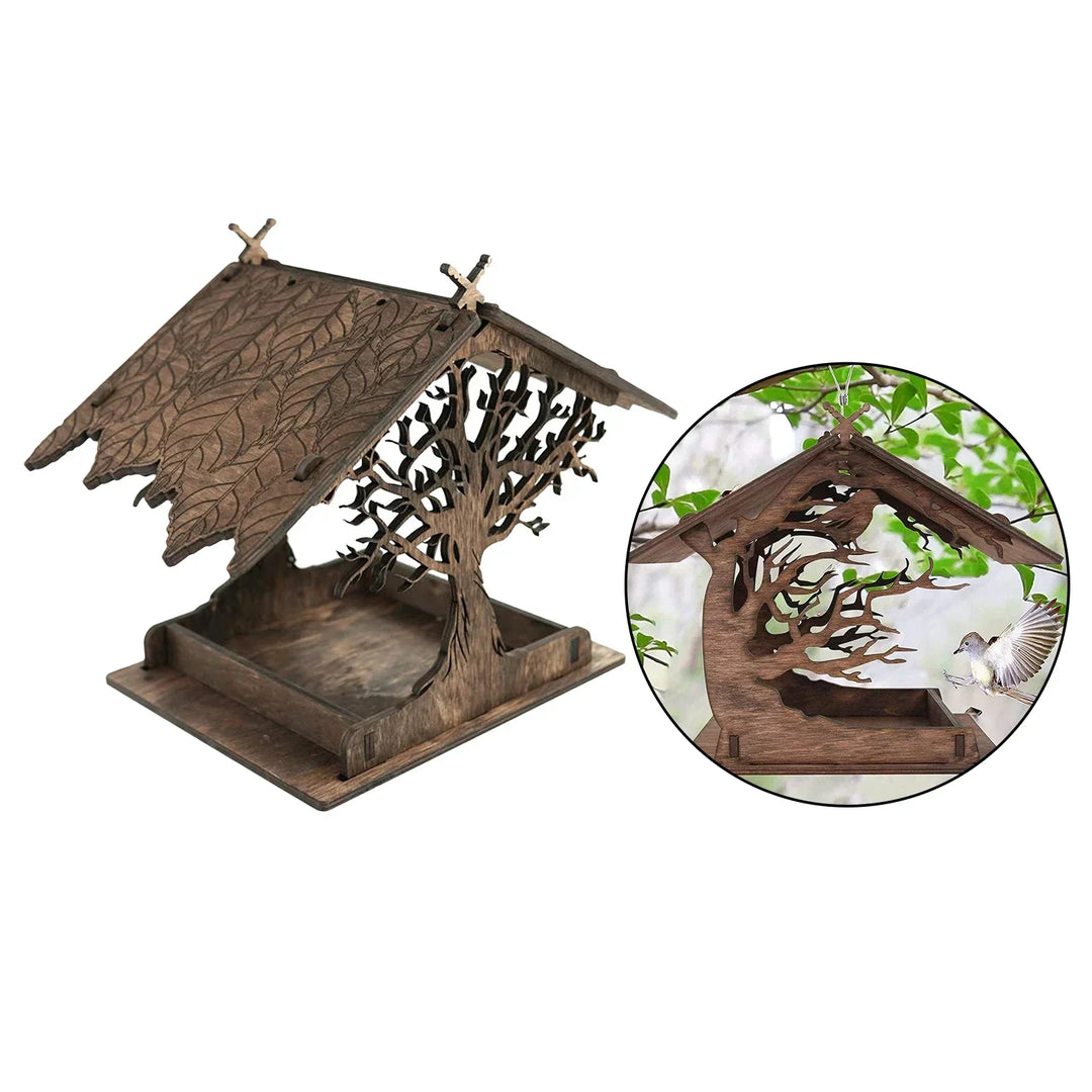 Karnz | Rustikales Baumhaus Holz Vogelhaus
