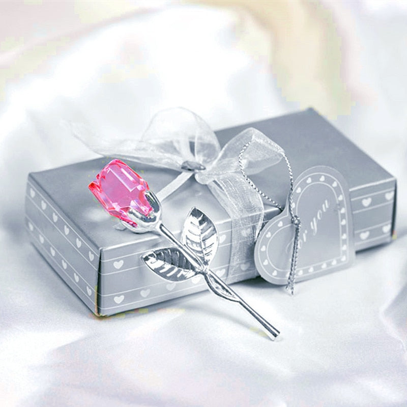 Luxuriöse Kristallrose in Geschenkbox – Valentinstagsgeschenk für Sie