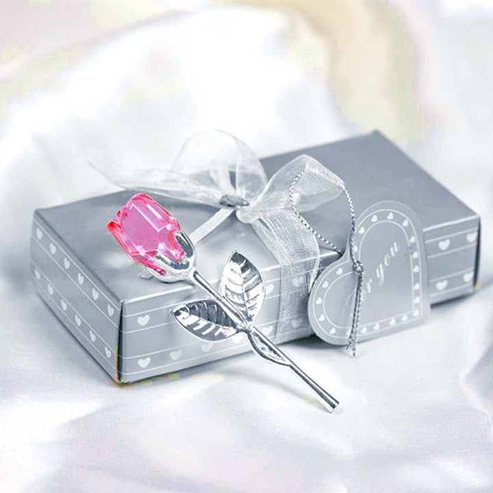 Luxuriöse Kristallrose in Geschenkbox – Valentinstagsgeschenk für Sie