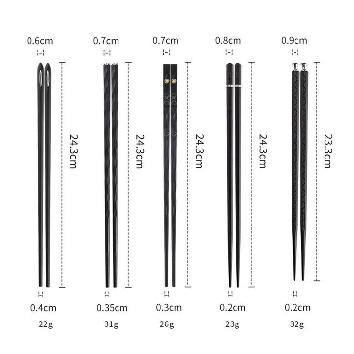 Karnz | DineLux – Luxuriöses Essstäbchen-Set mit Raffinierten Designs (5 Paar)