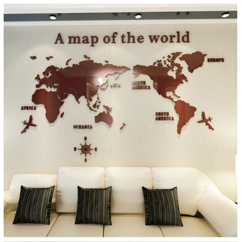 Globe Vision Weltkarte Aufkleber | Karnz