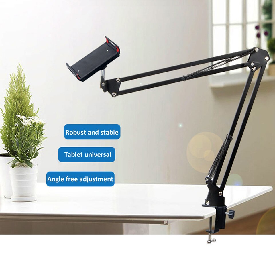 VIvolux | Long Arm Schwerlast Tischhalterung Tablet-Halter