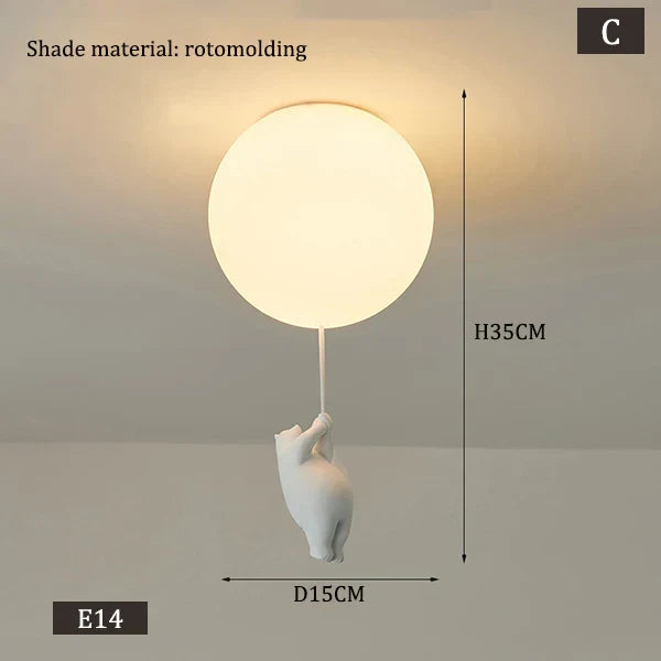 Hängende Bären Ballons Lampe | Karnz