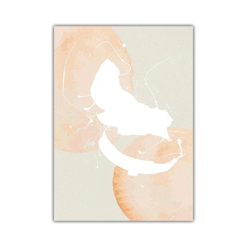 Minimalistische Pastell-Aquarell-Wandkunst Feine Kunst Leinwanddrucke Modern abstrakte nordische Bilder für Wohn- und Schlafzimmer Kunstdekoration | Karnz