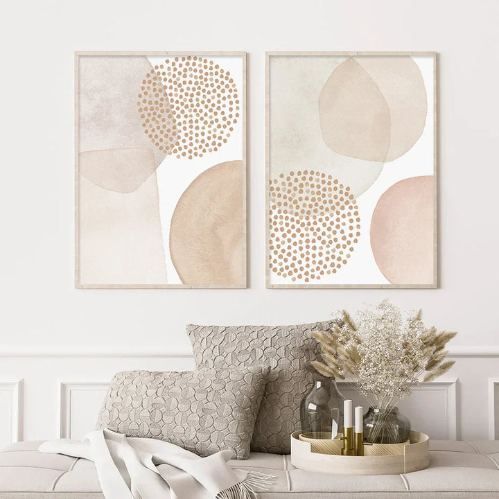 Helle Farbtöne Pink Beige Minimalistische Abstrakte Wandkunst Fine Art Leinwanddrucke Bilder Für Wohnzimmer Schlafzimmer Nordische Wohnkultur | Karnz