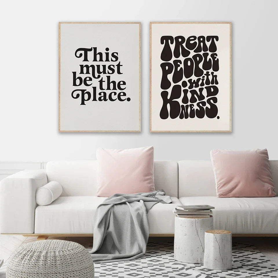 Inspirierende Zitate Wandkunst Fine Art Leinwanddrucke Schwarz Weiß Poster Buchstaben und Zitate Bilder Für Wohnzimmer Schlafzimmer Nordische Wohnkultur | Karnz