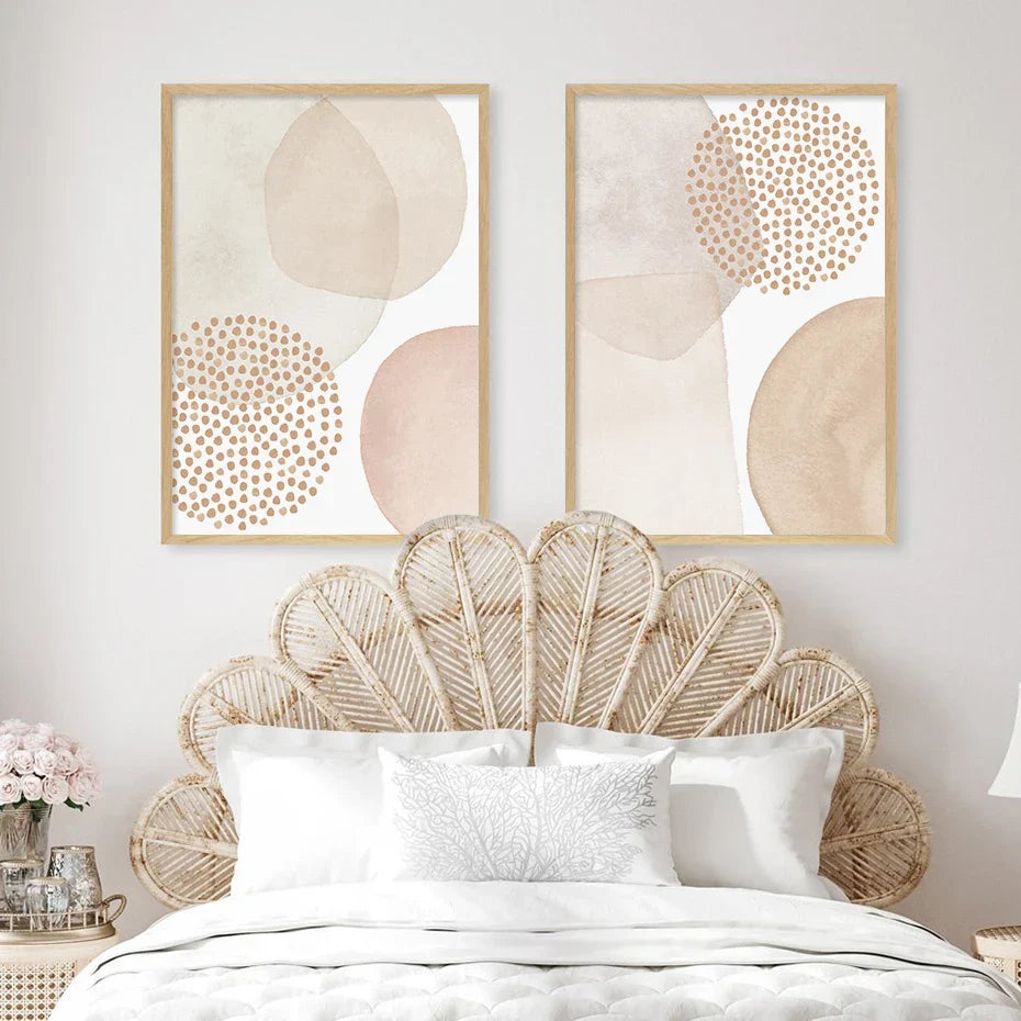 Helle Farbtöne Pink Beige Minimalistische Abstrakte Wandkunst Fine Art Leinwanddrucke Bilder Für Wohnzimmer Schlafzimmer Nordische Wohnkultur | Karnz