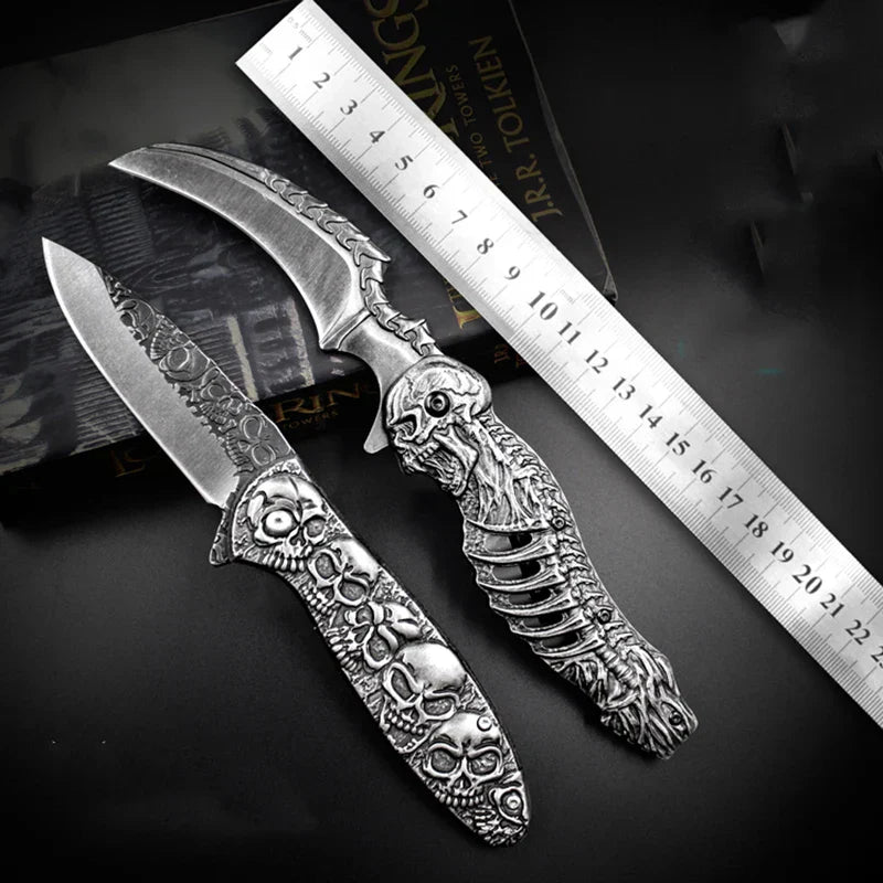 Taktisches Nigh Skull Faltbares Taschenmesser | Karnz