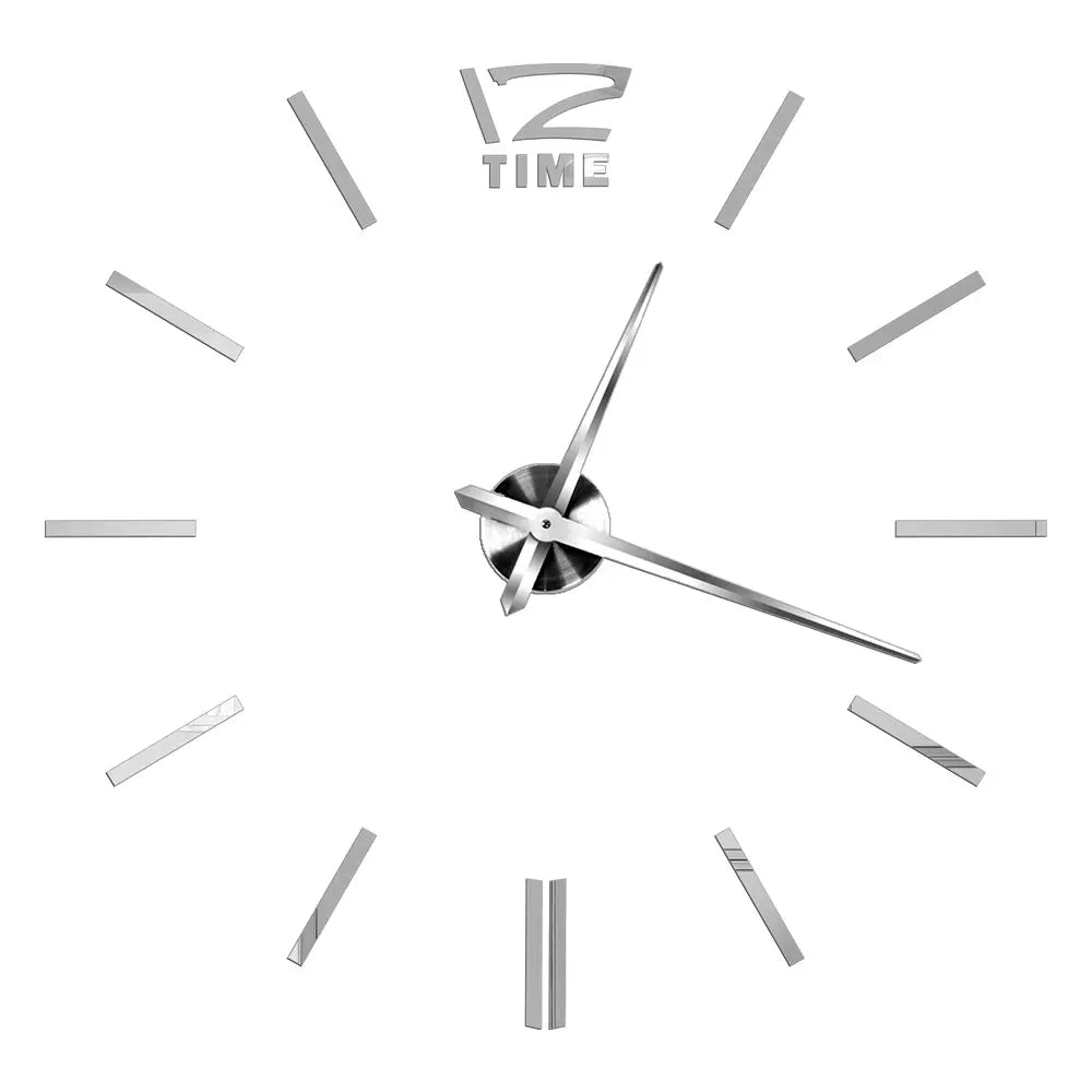 Große Wanduhr DIY 3D Selbstkleber Spiegel Acryl Wanduhr für Küche Esszimmer Wohnzimmer Kreative Wohnkultur | Karnz