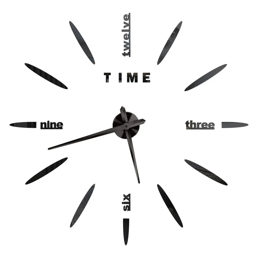 Große Wanduhr DIY 3D Selbstkleber Spiegel Acryl Wanduhr für Küche Esszimmer Wohnzimmer Kreative Wohnkultur | Karnz