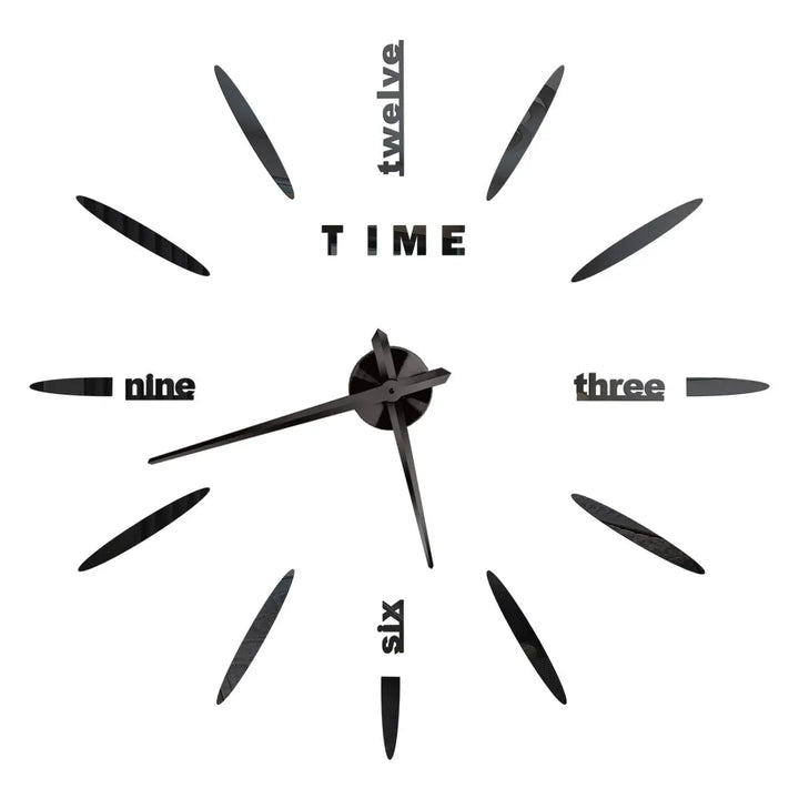 Große Wanduhr DIY 3D Selbstkleber Spiegel Acryl Wanduhr für Küche Esszimmer Wohnzimmer Kreative Wohnkultur | Karnz