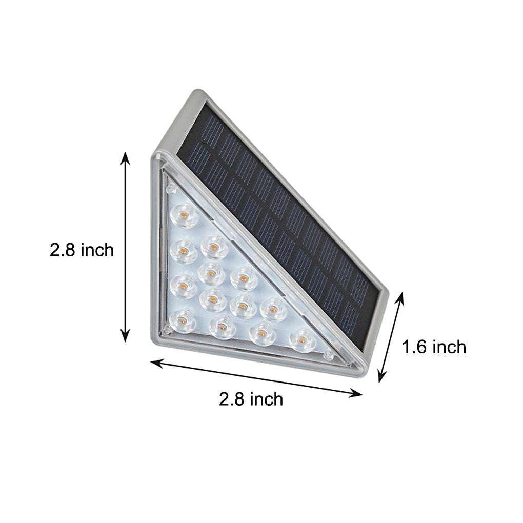 Dreieckige intelligente wasserdichte LED-Solar-Außenstufenbeleuchtung | Karnz