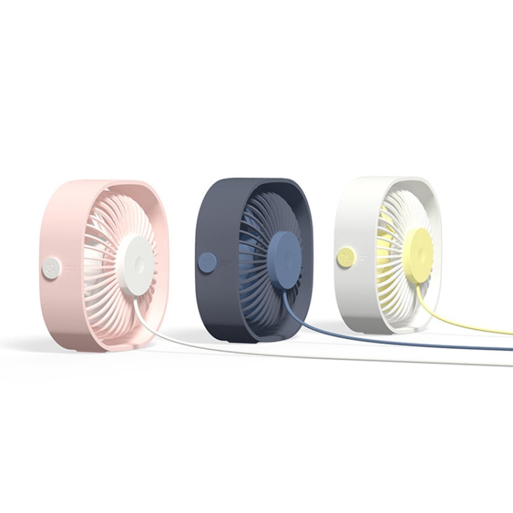 360-Grad-Drehung Wind 3 Geschwindigkeiten Mini USB Tischventilator (Pink) | Karnz