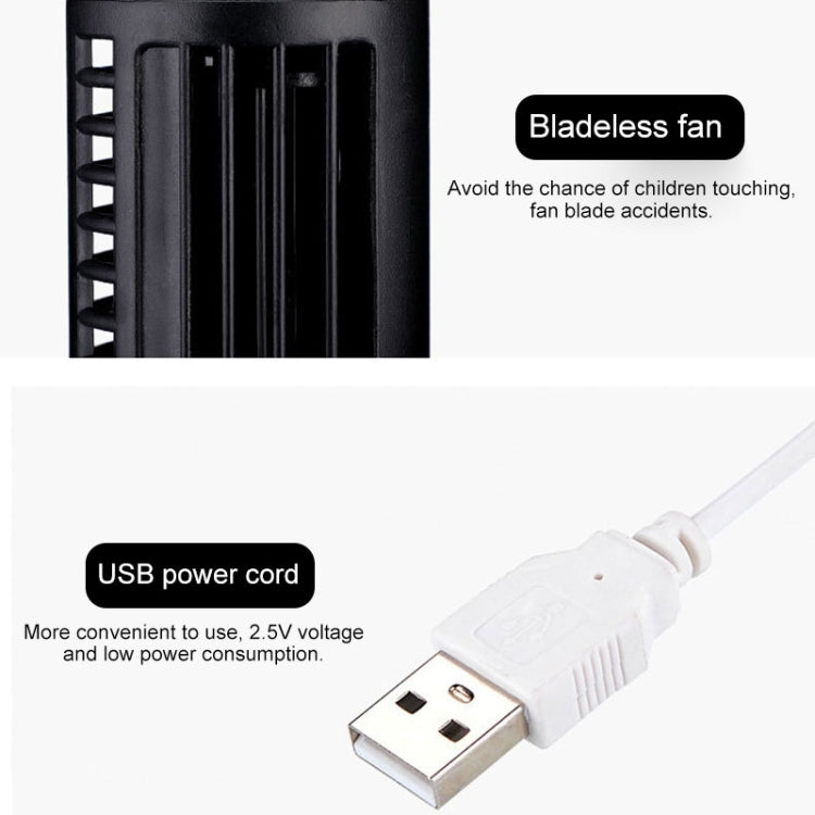 Tower Typ USB Elektrischer Ventilator Blattloser Klimaanlagenventilator (Schwarz) | Karnz