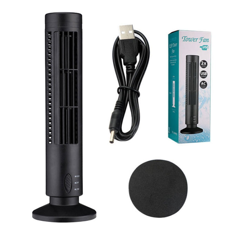 Tower Typ USB Elektrischer Ventilator Blattloser Klimaanlagenventilator (Schwarz) | Karnz