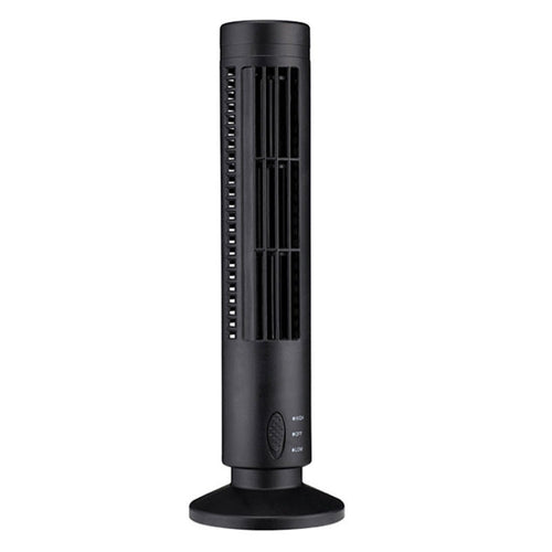 Tower Typ USB Elektrischer Ventilator Blattloser Klimaanlagenventilator (Schwarz) | Karnz