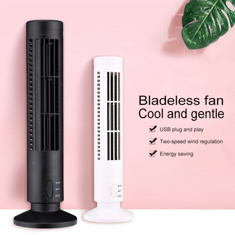 Tower Typ USB Elektrischer Ventilator Blattloser Klimaanlagenventilator (Schwarz) | Karnz