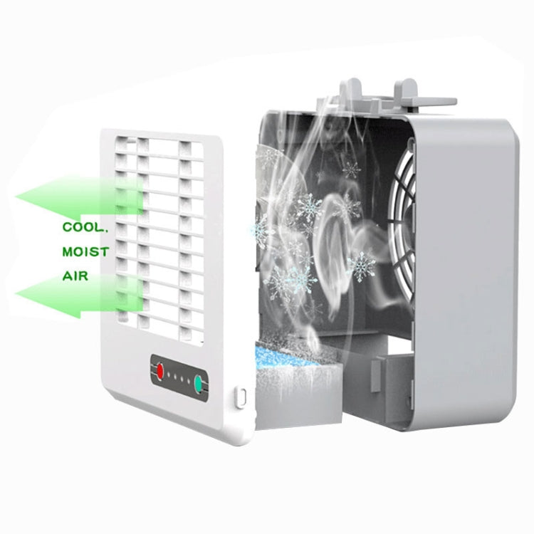 Portabler Mini Silent Haushalts-Energieeinsparung Desktop-Luftairconditioner Ventilator Elektrischer Luftkühler (Weiß) | Karnz
