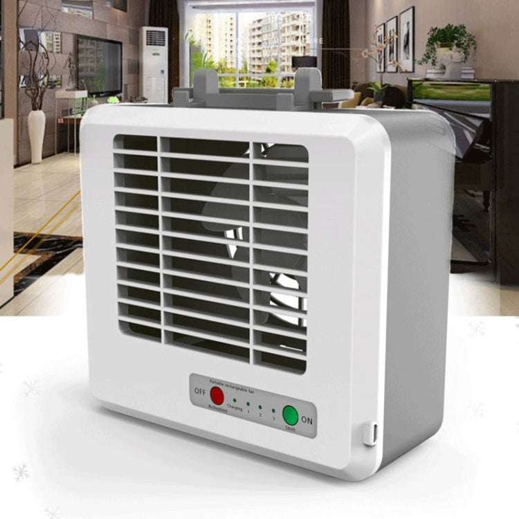 Portabler Mini Silent Haushalts-Energieeinsparung Desktop-Luftairconditioner Ventilator Elektrischer Luftkühler (Weiß) | Karnz