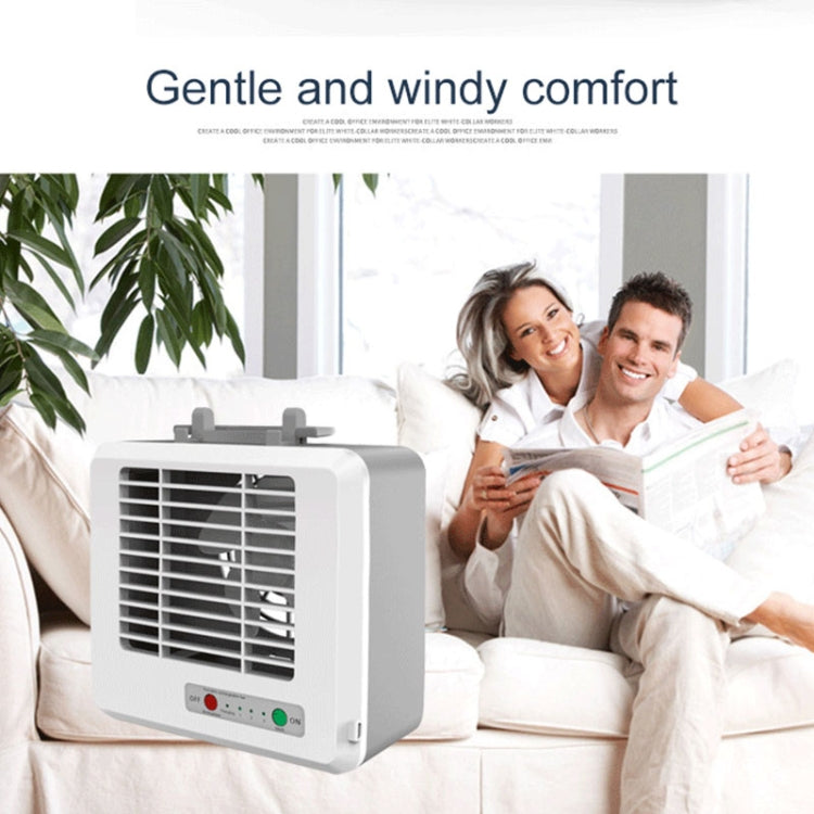 Portabler Mini Silent Haushalts-Energieeinsparung Desktop-Luftairconditioner Ventilator Elektrischer Luftkühler (Weiß) | Karnz