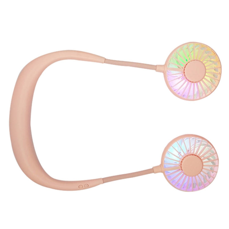 Kreativer Mini-Hängende Hals Typ Ventilator Außen LED Ventilator (Pink) | Karnz