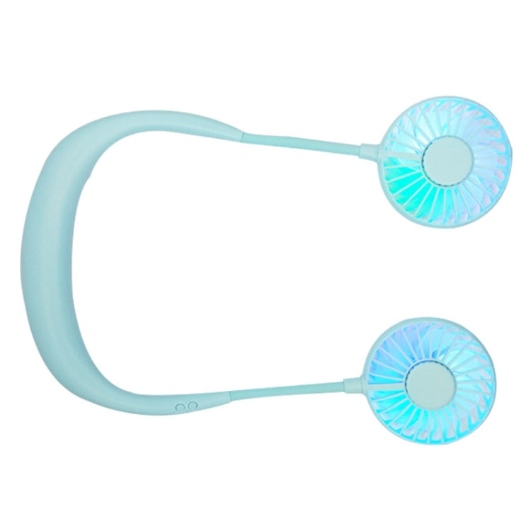 Kreativer Mini Hängender Nackenventilator Außen LED Ventilator (Blau) | Karnz