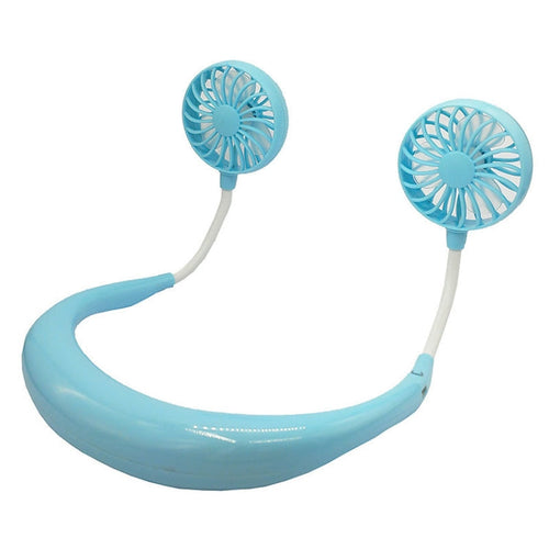 Kreativer Mini Hängender Nackenventilator Außen LED Ventilator (Blau) | Karnz