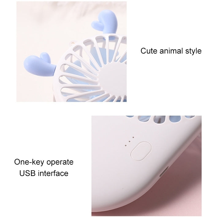 Tragbarer Mini USB-Lade-Taschenventilator mit 3 Geschwindigkeitssteuerung (Weiß) | Karnz