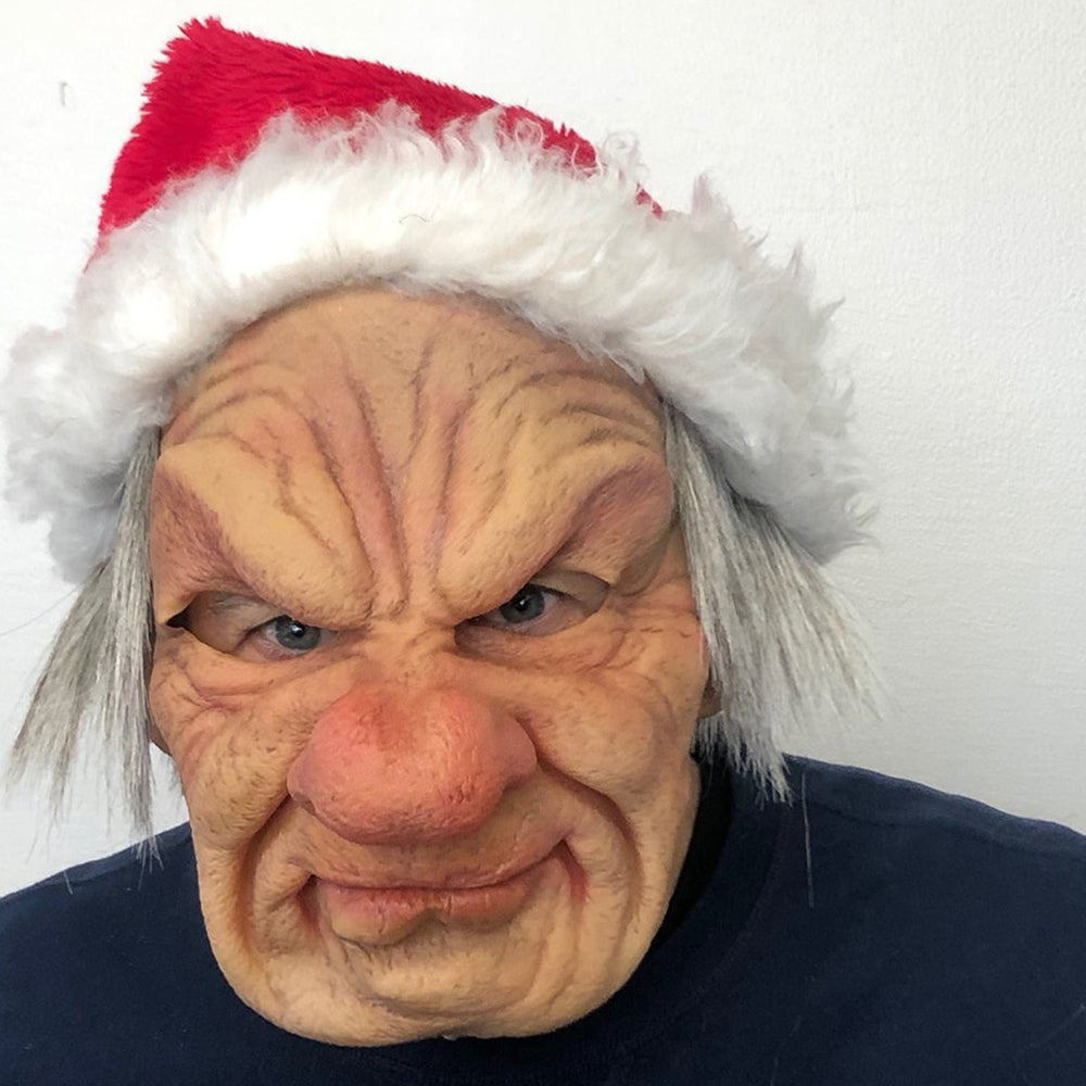 Realistisches Altenmann-Maske – Halloween und Cosplay Latexmaske mit beweglichem Mund | Karnz