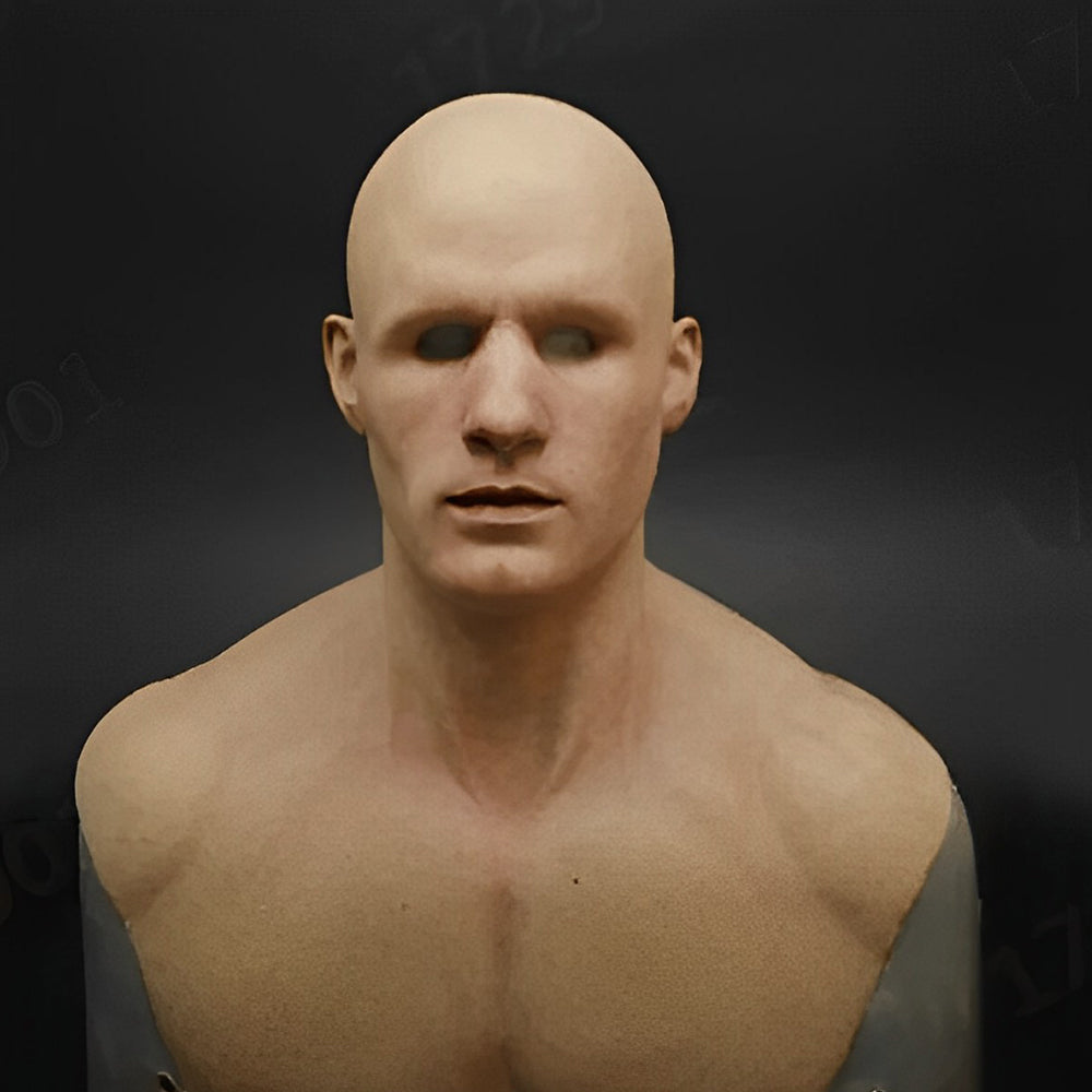 Realistisches Altenmann-Maske – Halloween und Cosplay Latexmaske mit beweglichem Mund | Karnz