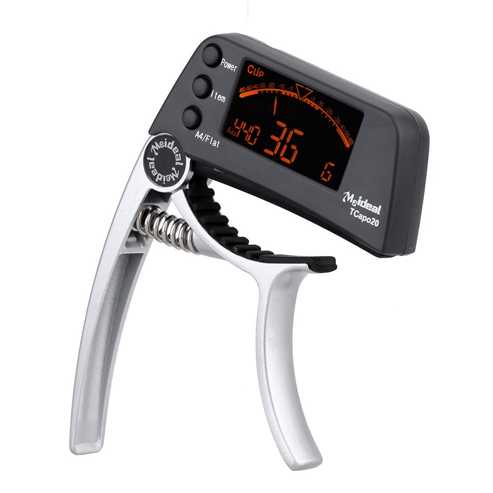Capo & Tuner "TuneGrip" – 2-in-1 Gitarre Zubehör mit LCD-Bildschirm | Karnz