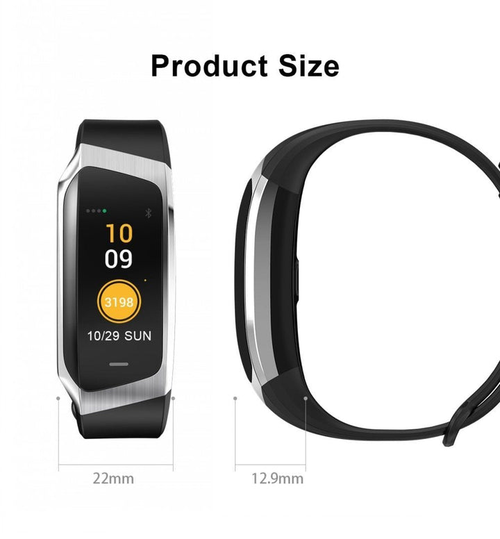 Karnz | Fitband Smartwatch wasserdicht Blutdruck Sauerstoff Herzfrequenzmonitor Sportarmband