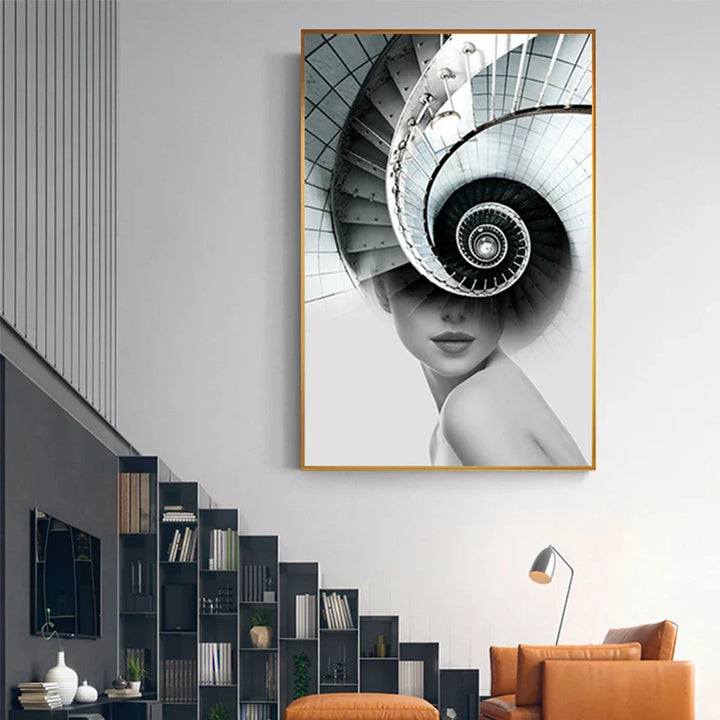 Abstrakte Mode Architektonische Mode Wandkunst Fine Art Leinwanddrucke Bilder Für Moderne Wohnung Wohnzimmer Büro Dekor | Karnz