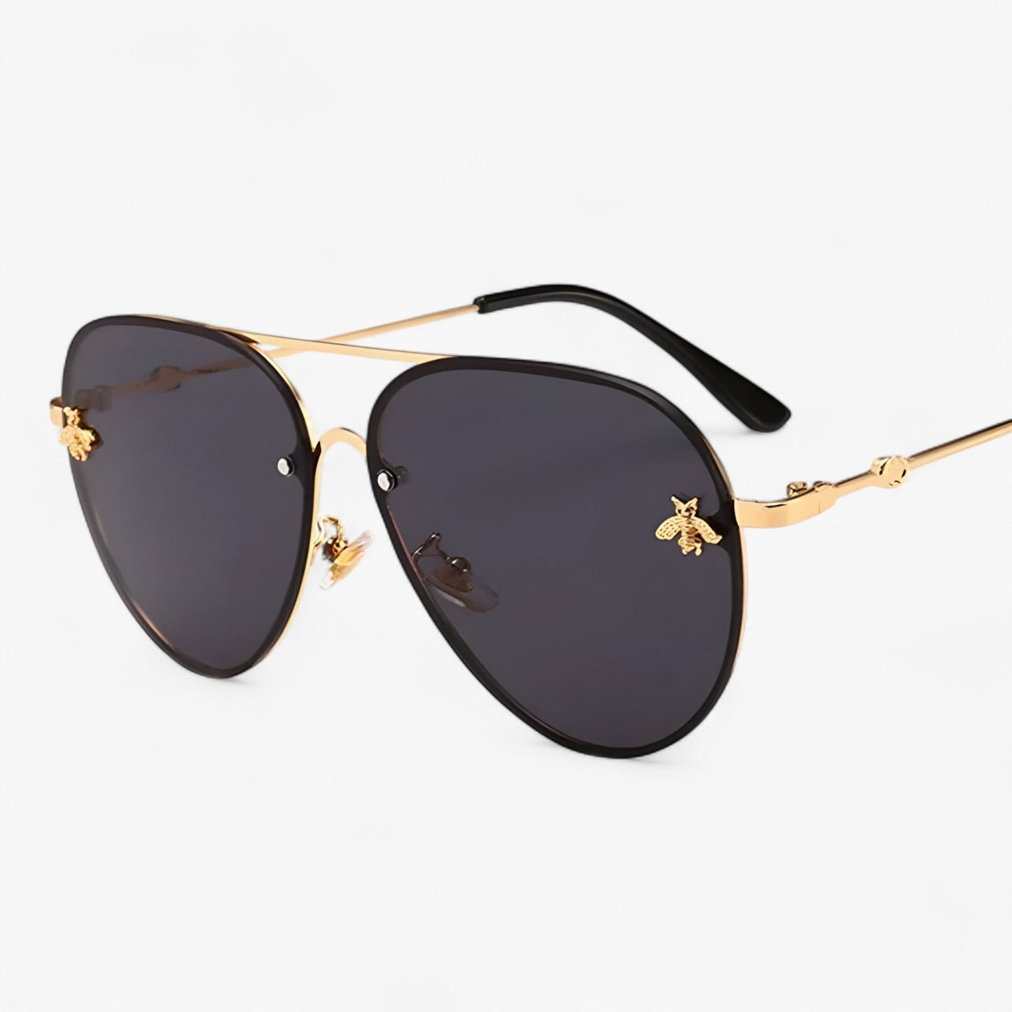Vintage-Pilotensonnenbrille mit Bienenmotiv – Halcyon | Karnz