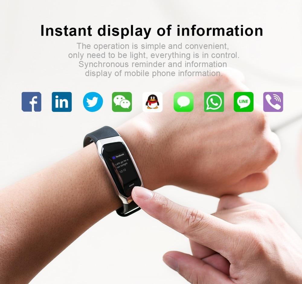 Karnz | Fitband Smartwatch wasserdicht Blutdruck Sauerstoff Herzfrequenzmonitor Sportarmband