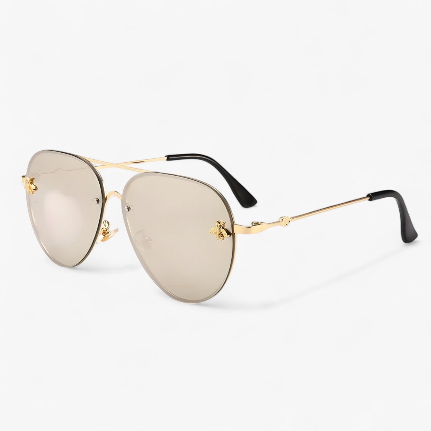 Vintage-Pilotensonnenbrille mit Bienenmotiv – Halcyon | Karnz