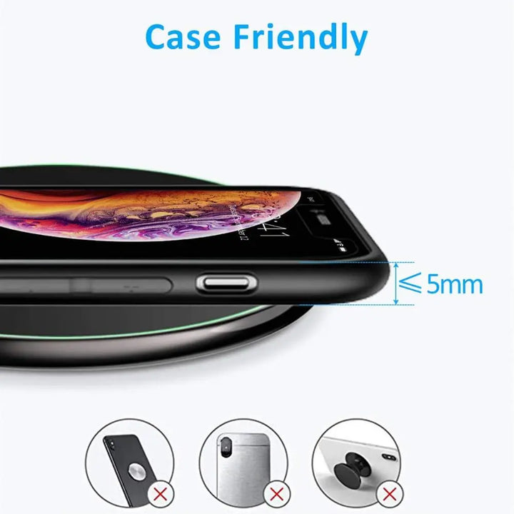 Karnz | 30W Schnelles kabelloses Ladepad | Premium USB C Ladekabel MagSafe Ladegerät für Apple iPhone, Samsung & Android - Fast Wireless Charging Pad