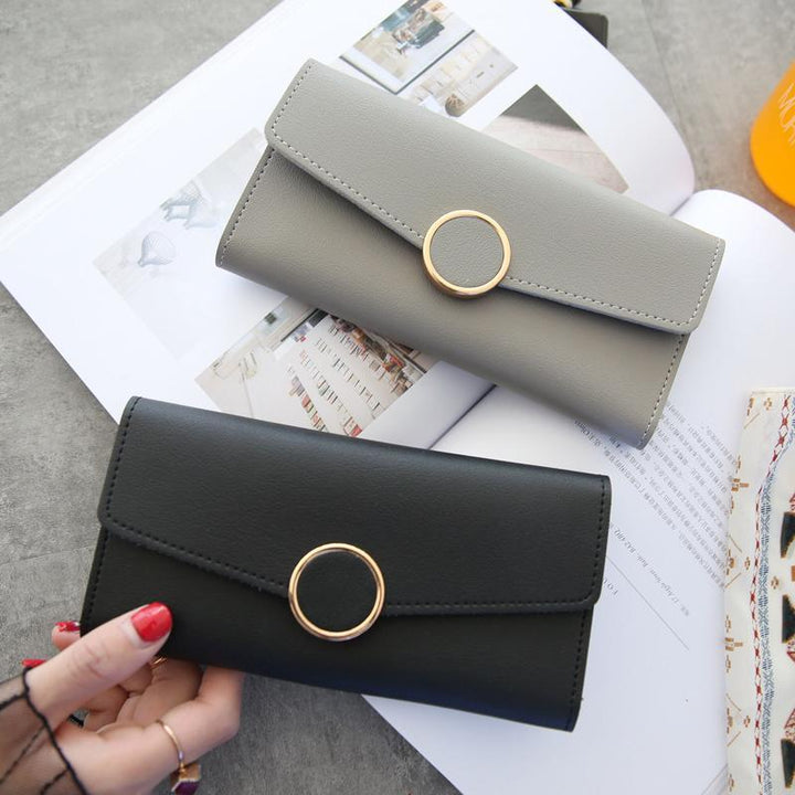 Lange Brieftasche aus PU-Leder mit Druckverschluss | Karnz