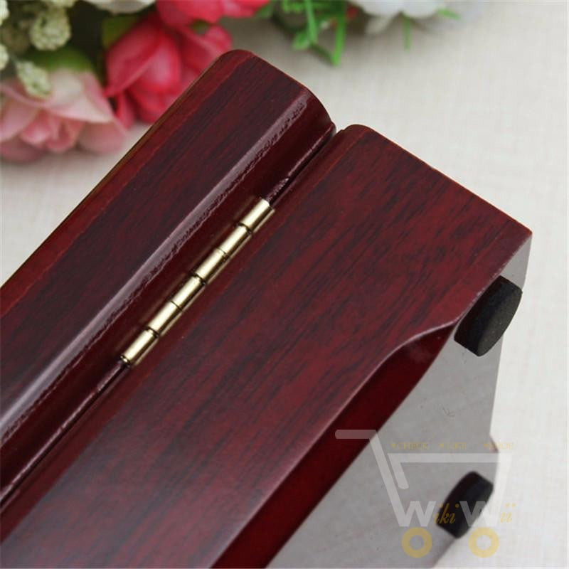 24K vergoldete Spielkarte mit Holz - Style Box