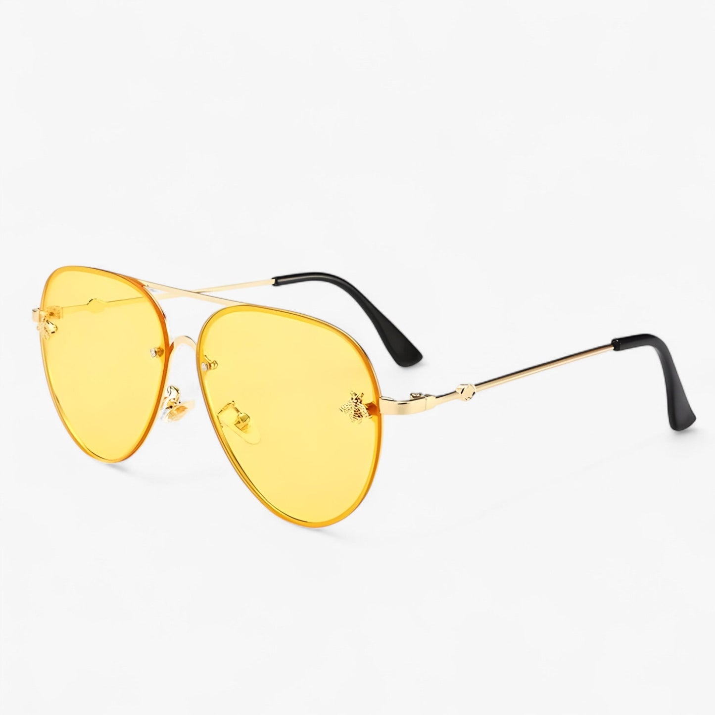 Vintage-Pilotensonnenbrille mit Bienenmotiv – Halcyon | Karnz