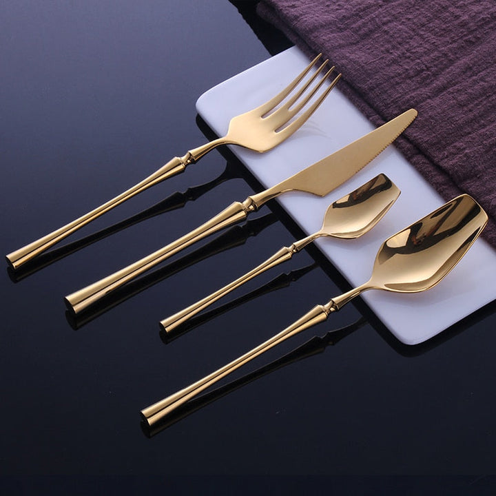 Gold Edelstahl Besteckset | Karnz