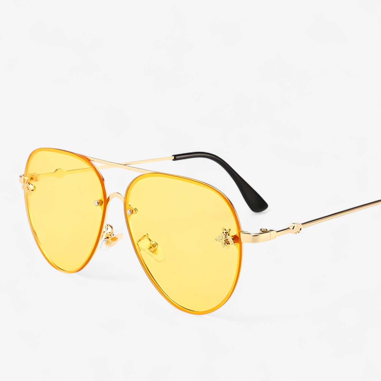 Vintage-Pilotensonnenbrille mit Bienenmotiv – Halcyon | Karnz