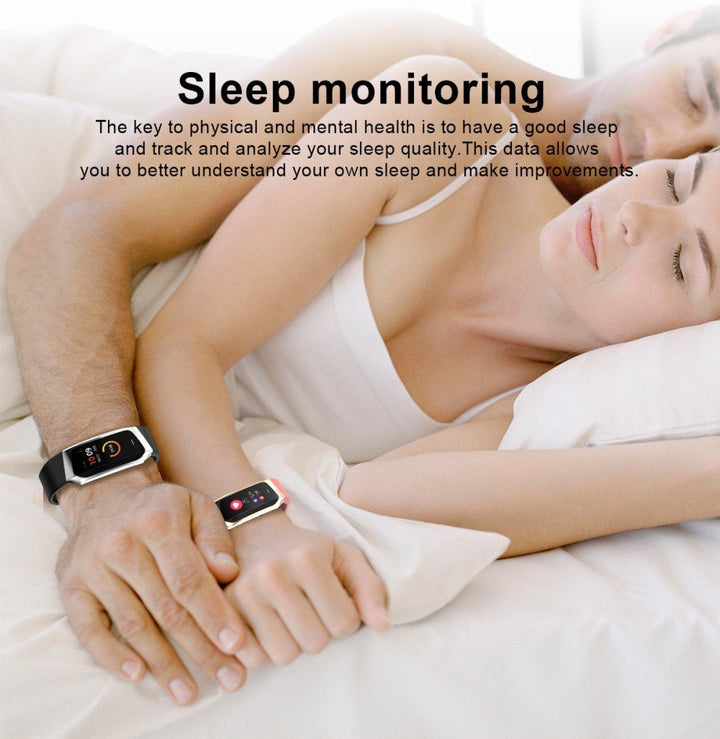 Karnz | Fitband Smartwatch wasserdicht Blutdruck Sauerstoff Herzfrequenzmonitor Sportarmband