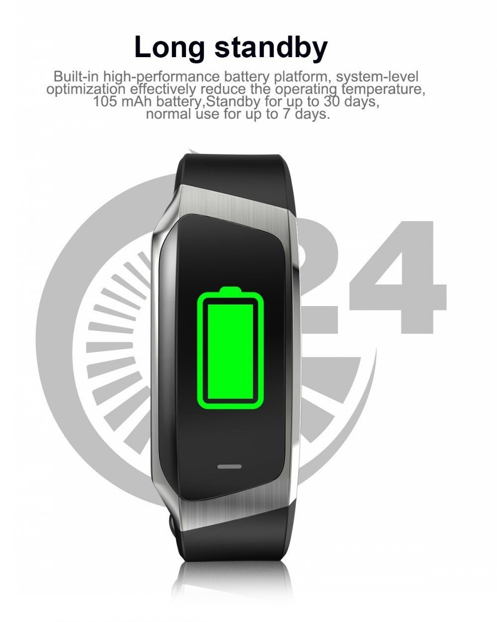 Karnz | Fitband Smartwatch wasserdicht Blutdruck Sauerstoff Herzfrequenzmonitor Sportarmband