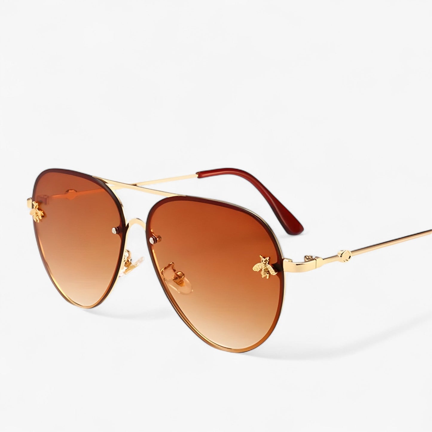 Vintage-Pilotensonnenbrille mit Bienenmotiv – Halcyon | Karnz