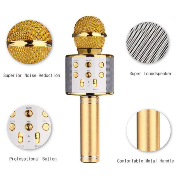 Karnz | Kabelloses Magic Karaoke Mikrofon – Bluetooth Karaoke Mikrofon